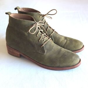 Fortress of Inca Riri Boot in Green Suede Leather Women's Size 40